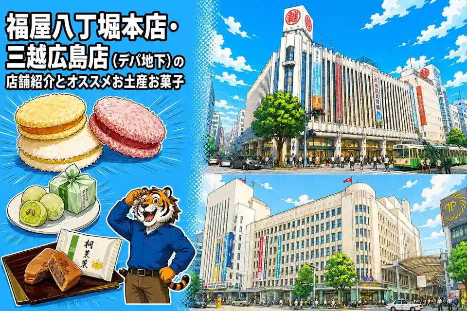 「広島三越(デパ地下・B1F)の和洋菓子売り場」の店舗紹介とオススメお土産お菓子