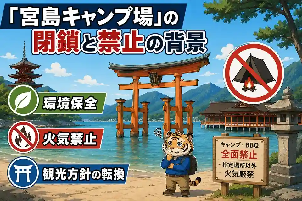 「宮島キャンプ場」の閉鎖と禁止の背景